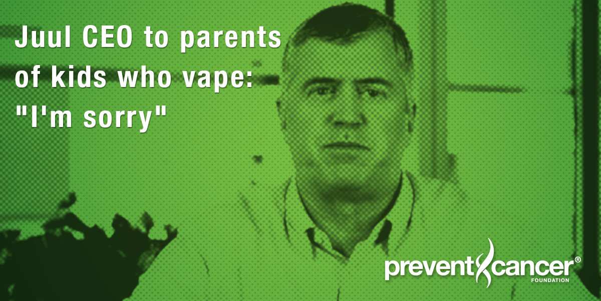 Juul CEO to parents of kids who vape: "I'm sorry"