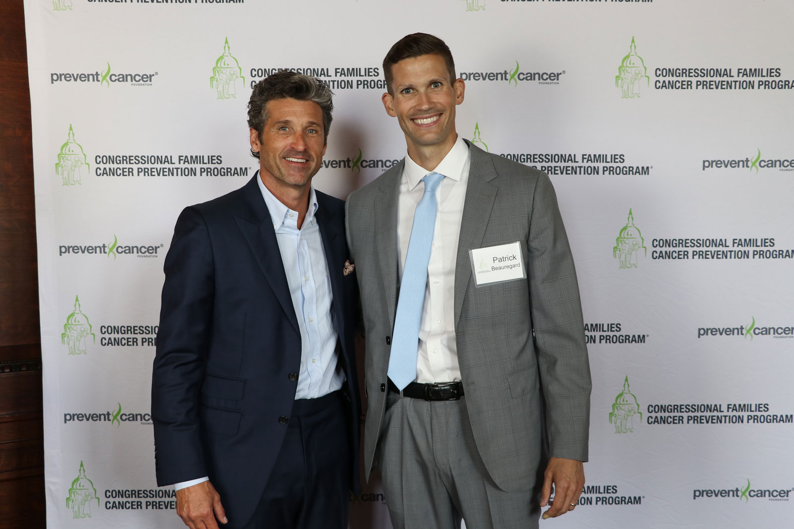 Actor, producer and advocate Patrick Dempsey with Patrick Beauregard