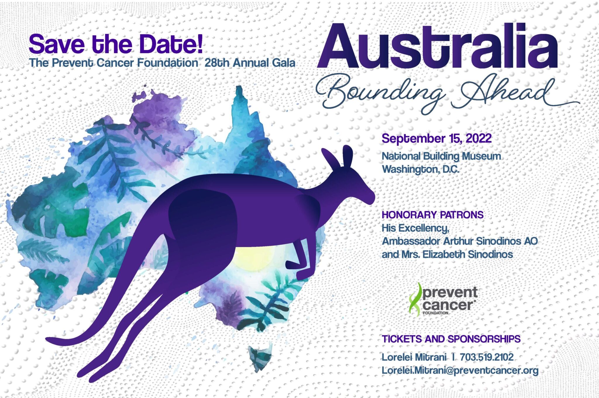 Australia - Bounding Ahead! | The Prevent Cancer Foundation 28th Annual Gala
