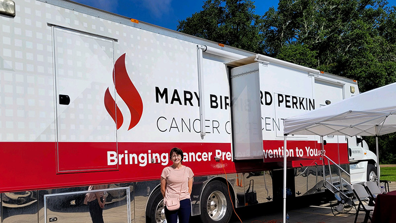 Mary Bird Perkin Cancer Center's outreach and screening vehicle