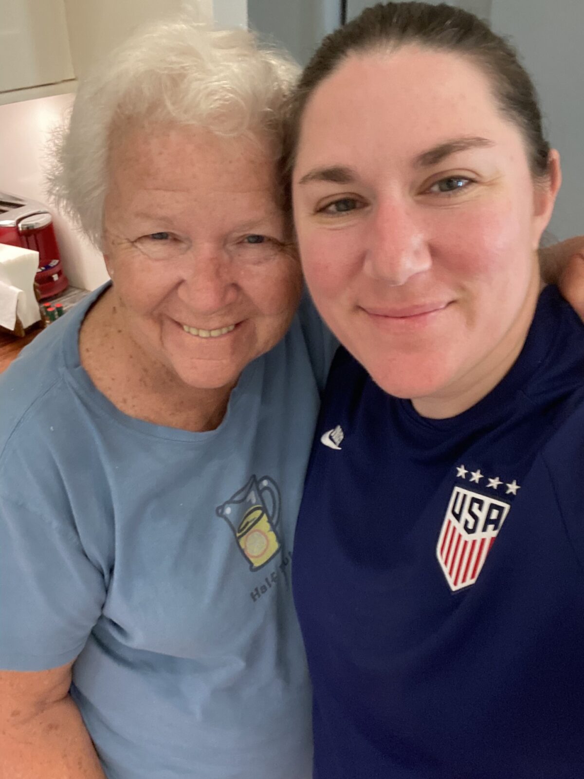 Caitlin with her mom, Virginia. Caitlin learned, years after the fact, that Virginia battled colorectal cancer while Caitlin was still in middle school. Now she's sharing her family story.